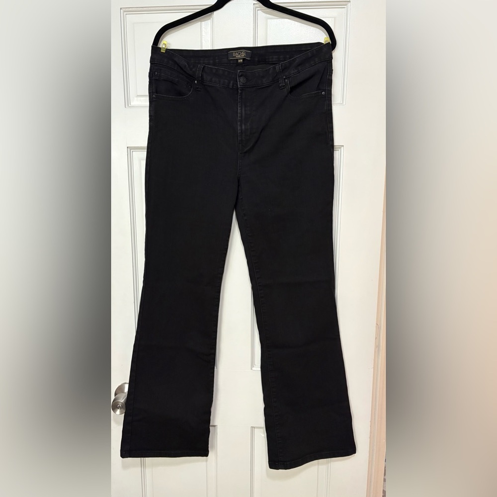 Rachel Rachel Roy Black Flare Jeans – Size 14/32